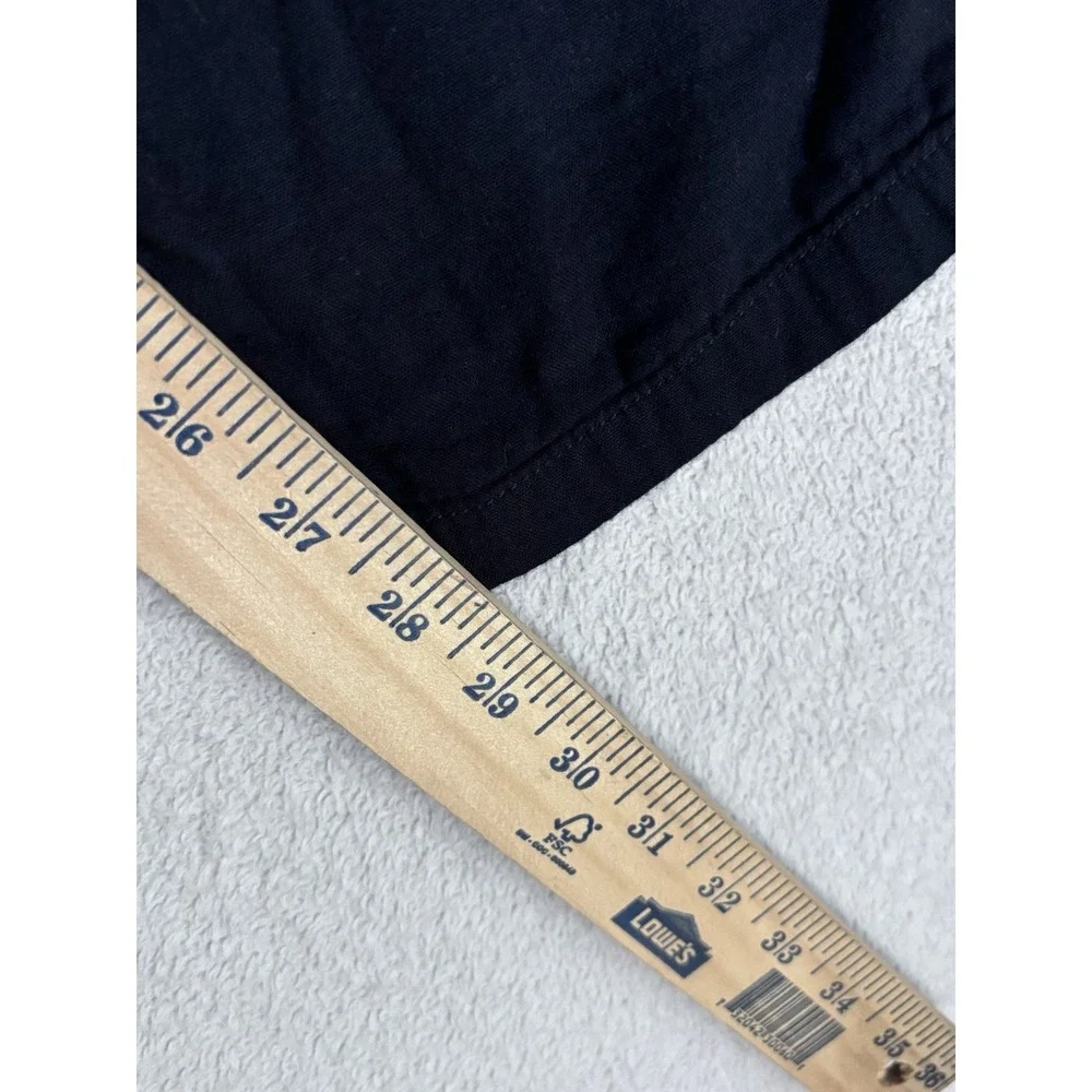 Rare Rabbit Pastor Black Drawstring Linen Blend Pants Men 34 Tapered Casual 0807